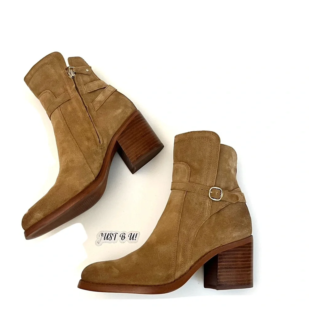 Sam Edelman | Pointed Toe | Block Heels | Zip Ankle Boots